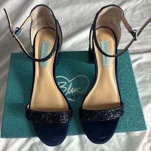 Blue by Betsey Johnson Blue Heels with Sparkly Embellishments